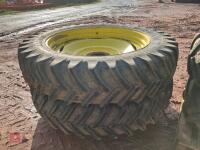 SET OF FRONT & REAR JOHN DEERE WHEELS - 8