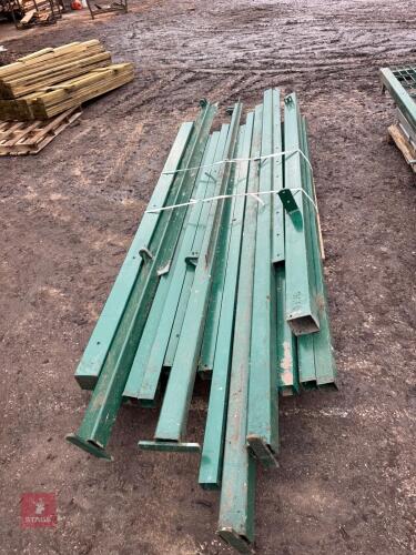 QTY OF GREEN STEEL POSTS