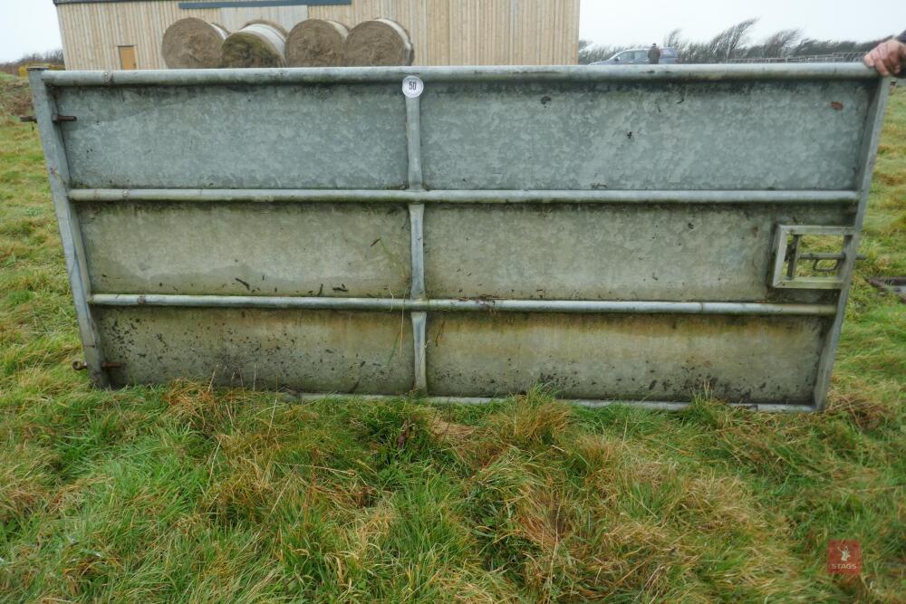 9' X 4' GALVANISED SHEETED GATE