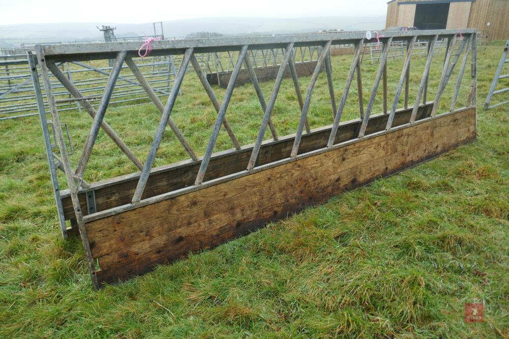 PAIR OF 15' HEAVY DUTY CATTLE FEED BARRIERS