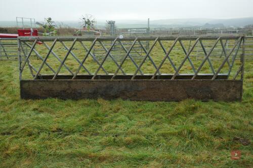 PAIR OF 15' HEAVY DUTY CATTLE FEED BARRIERS