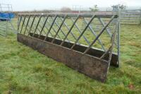 PAIR OF 15' HEAVY DUTY CATTLE FEED BARRIERS - 2