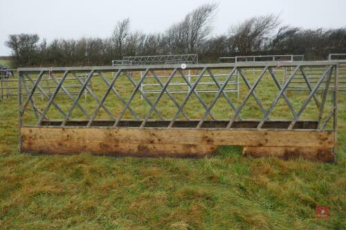 PAIR OF 15' HEAVY DUTY CATTLE FEED BARRIERS