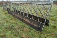PAIR OF 15' HEAVY DUTY CATTLE FEED BARRIERS - 2