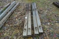 4 X 6' IRON POSTS - 4