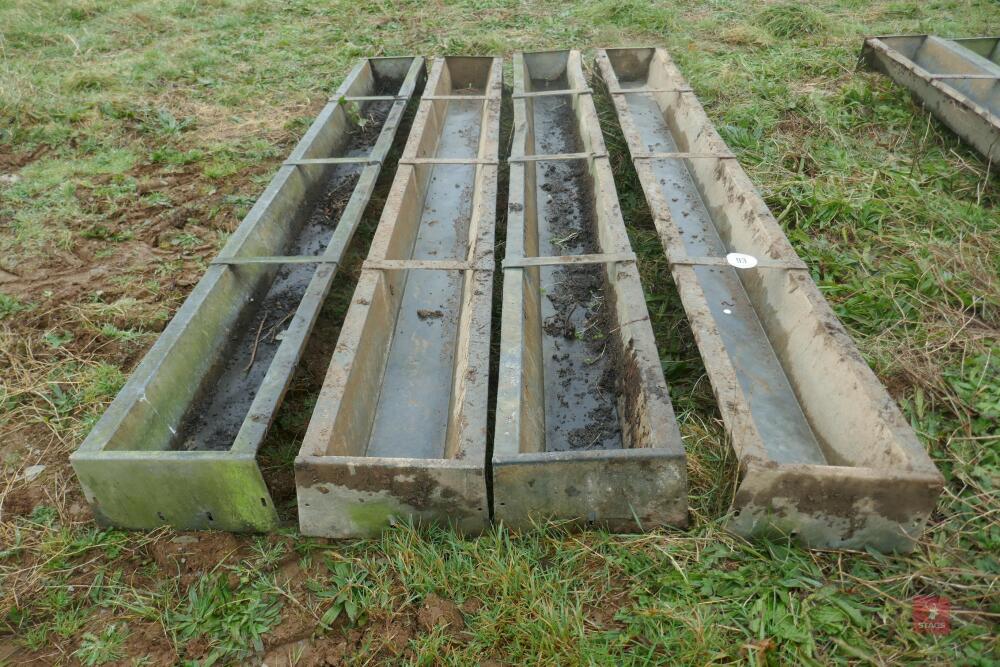 4 X 9' GALVANISED SHEEP TROUGHS