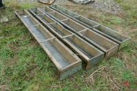 4 X 9' GALVANISED SHEEP TROUGHS - 5