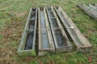 4 X 9' GALVANISED SHEEP TROUGHS - 6