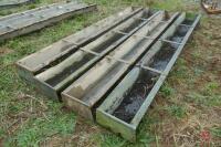 4 X 9' GALVANISED SHEEP TROUGHS - 7