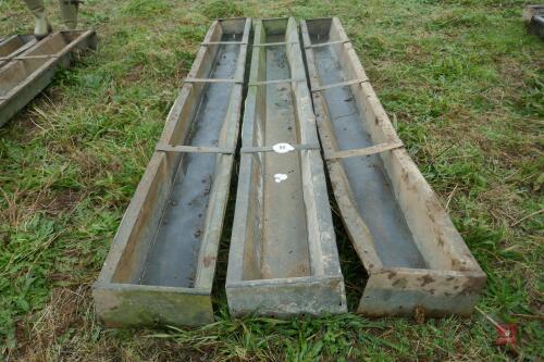 3 X 9' GALVANISED SHEEP TROUGHS