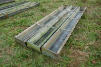 3 X 9' GALVANISED SHEEP TROUGHS - 4