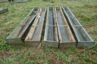 5 X 9' GALVANISED SHEEP TROUGHS - 5