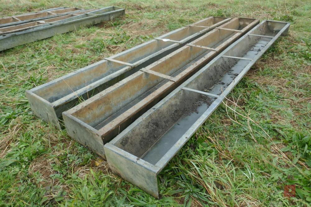 3 X 9' GALVANISED SHEEP TROUGHS