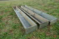 3 X 9' GALVANISED SHEEP TROUGHS - 4