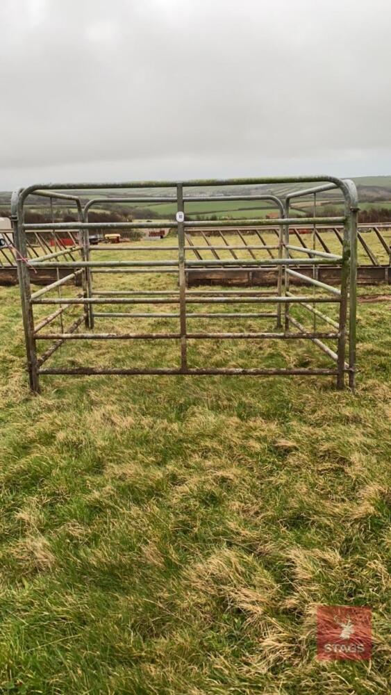 4 X 8' X 5' 7'' GALVANISED CATTLE HURDLES