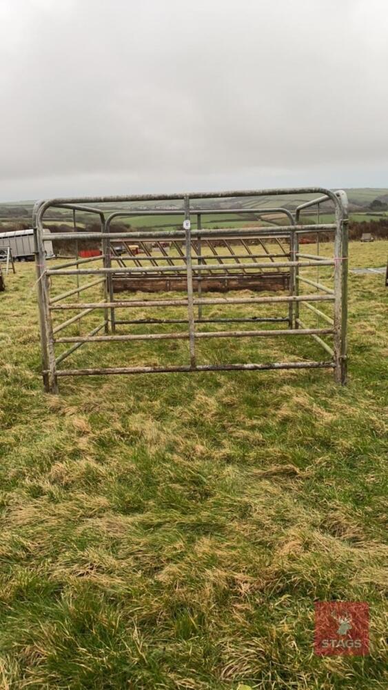 4 X 8' X 5' 7'' GALVANISED CATTLE HURDLES