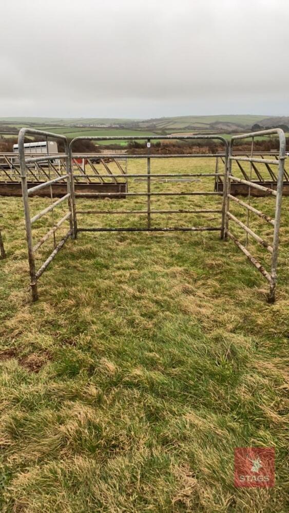 3 X 8' X 5' 7'' GALVANISED CATTLE HURDLES