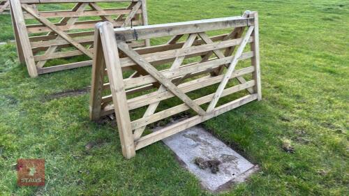2 X 7' WOODEN FIELD GATES