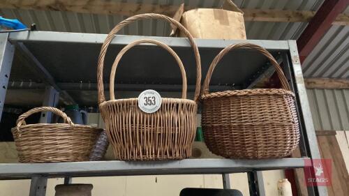 4 WICKER BASKETS