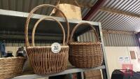 4 WICKER BASKETS - 3