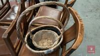 4 WICKER BASKETS - 5