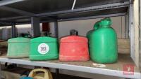 4 PLASTIC FUEL CANS - 3