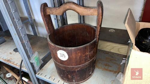 ANTIQUE WOODEN WELL BUCKET