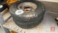 PAIR TRAILER WHEELS/TYRES - 4