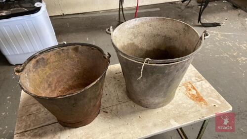 2 GALVANISED BUCKETS