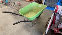 GREEN WHEELBARROW