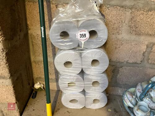 8 ROLLS OF BLUE ROLL (359)