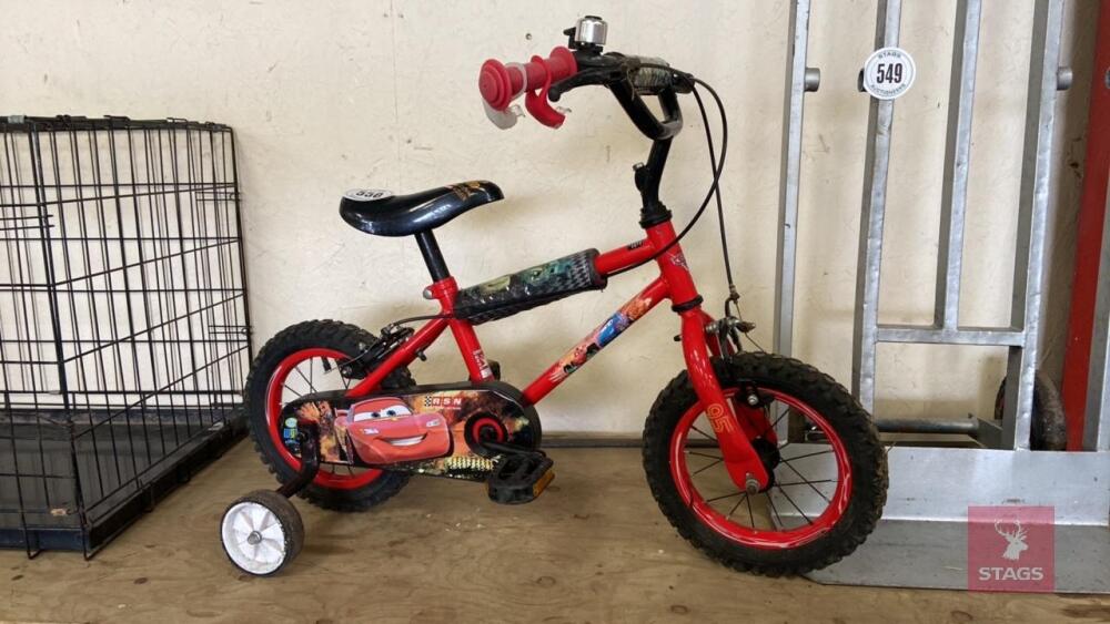 'CARS' CHILDS BICYCLE