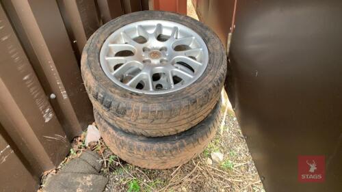 2 X 16" MG ALLOY WHEELS & TYRES