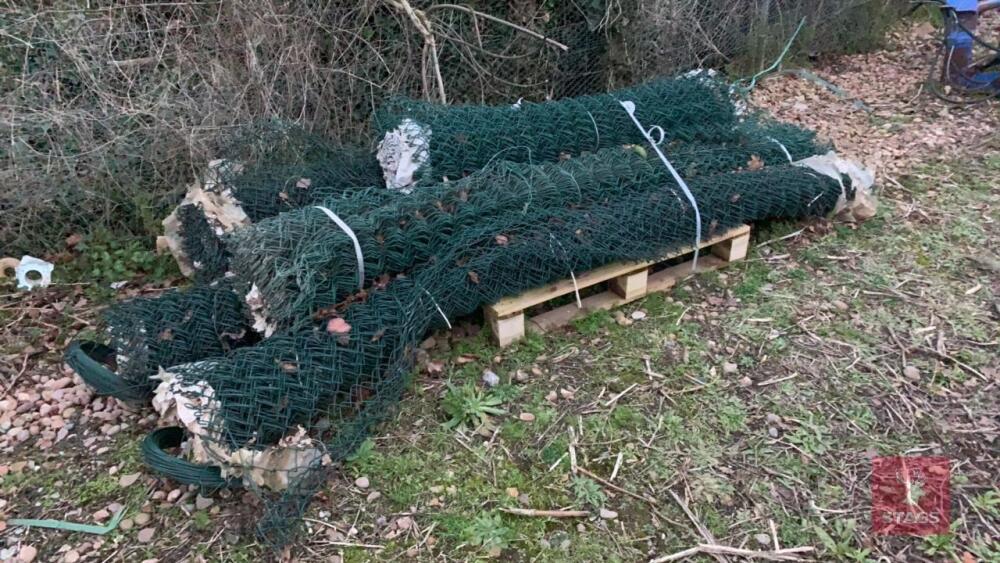 PALLET OF GREEN FENCING MESH