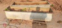 2 METAL WATER TROUGHS WITH HOLES