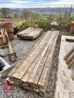 LRG QTY OF TANALISED POST & RAIL FENCING