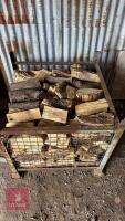 CRATE OF OAK LOGS