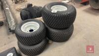 FULL SET OF LAWN MOWER WHEELS & TYRES - 2