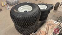 FULL SET OF LAWN MOWER WHEELS & TYRES - 4