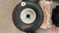FULL SET OF LAWN MOWER WHEELS & TYRES - 5