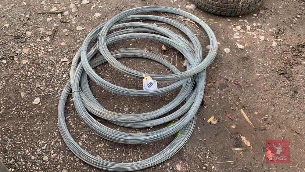 6 ROLLS OF MILD STEEL WIRE