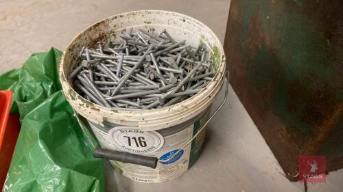 BUCKET OF 4" NAILS