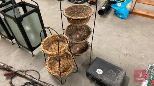 WICKER BASKETS & STAND