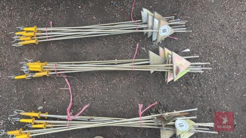 10 AS NEW ELECTRIC FENCE STAKES
