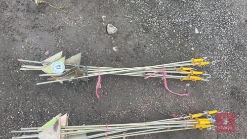 10 AS NEW ELECTRIC FENCE STAKES