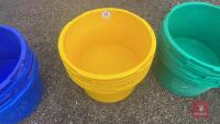 5 80KG EQUINE/ANIMAL FEEDERS (YELLOW) - 2