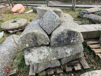 PALLET OF GRANITE WALL CAPS - 2