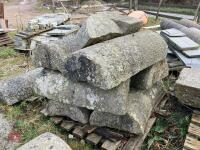 PALLET OF GRANITE WALL CAPS - 3