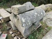 PALLET OF GRANITE WALL CAPS - 7