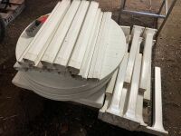 7 PLASTIC OUTDOOR TABLES